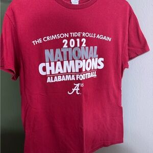 Red Alabama Football National Champions T-Shirt